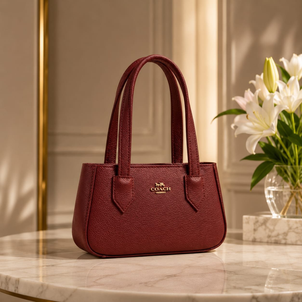 WhatsApp Image 2026-08-11 at 11.24.17 PM Coach Bag Mehroon - Image 1